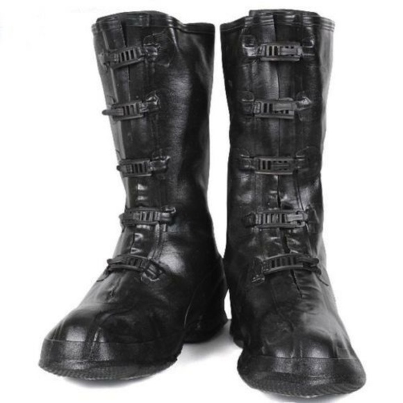 VTG MILITARY SURPLUS XCLUSIVE RUBBER US sz9 DLA100-89-C-4210 OVERBOOTS NM 01874 main image 7
